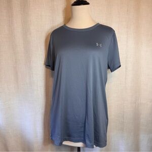 Under Armour Women's Loose Heat Gear T-Shirt Size Large Blue/Gray Stretchy